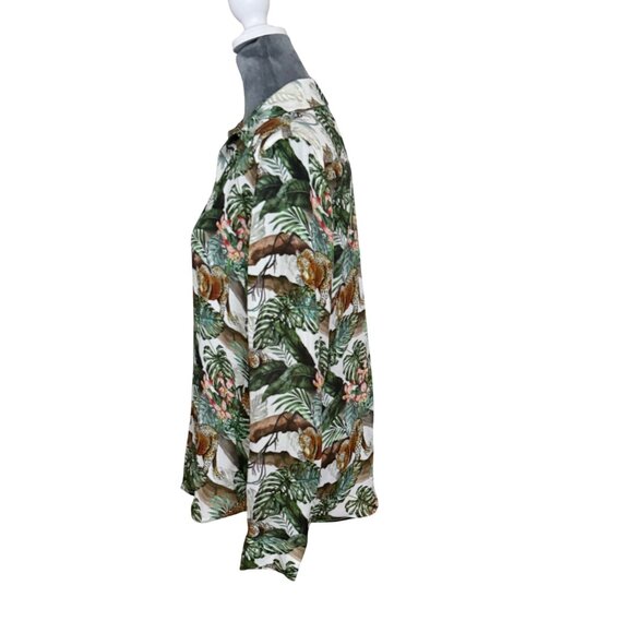 L’AGENCE Leopard & Floral Print Button-Up Shirt - Picture 5 of 8